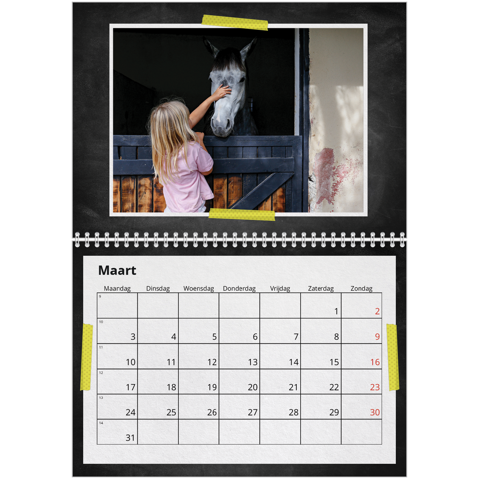 Foto's Met Plakband | Jaarkalender A4-double